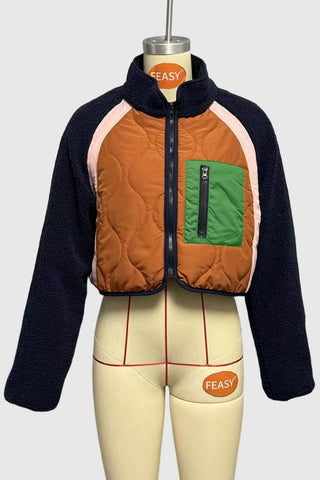 Quilted Colorblock Jacket