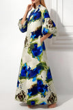 Statement Puff-Sleeve Maxi Dress