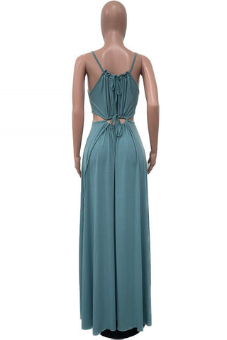 Cutout Front Casual Maxi Dress