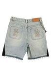 Patchwork Design Denim Shorts