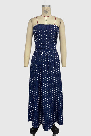 Strapless Polka Dot Casual Dress