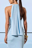 Gold Accent Halter Tank Top