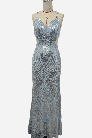 Elegant Cutout Evening Gown