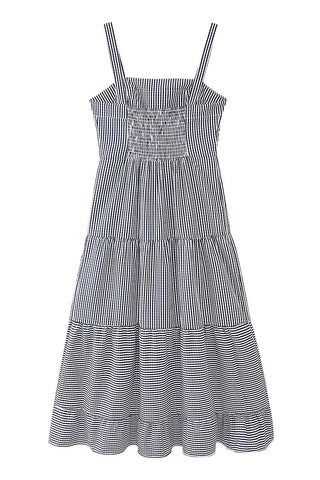 Lobster Motif Gingham Maxi Dress