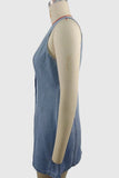 Button-Front Denim Mini Dress