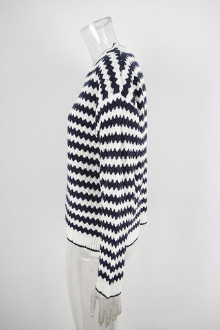 Chevron Pattern Knit Sweater