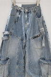 Utility-Inspired Wide Leg Jeans