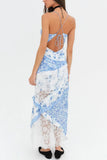 Layered Floral Lace Maxi Dress