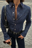 Classic Button-Up Denim Shirt