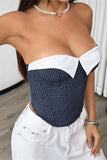 Strapless Collared Tank Top
