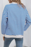 Striped Zip-Up Sweatshirt