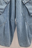 Cargo Wide Leg Denim Jeans