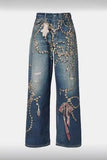 Embellished Straight-Leg Jeans
