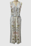 Floral Sleeveless Pants Set