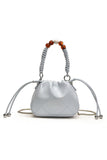 Elegant Beaded Handle Small Bag