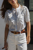 Striped Ruffle Blouse