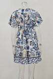 Floral V-Neck Casual Dress