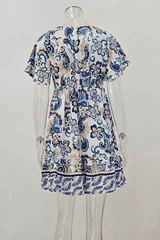 Floral V-Neck Casual Dress