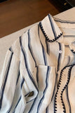 Striped Button-Up Blouse