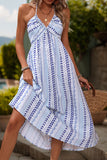 Halter Neck Sundress with Geometric Pattern