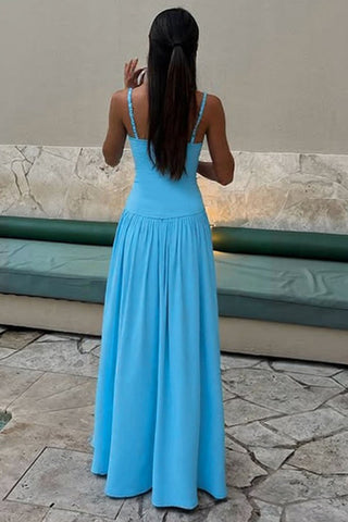 Elegant Ruched Long Casual Dress