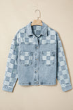 Casual Checker Denim Jacket