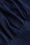 Buttoned Denim Fit-and-Flare Dress