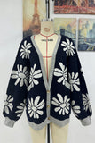 Floral Patterned Button-Front Cardigan