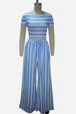 Striped Two-Piece Pants Set