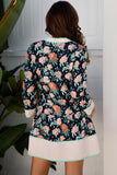 Floral Print V Neck Mini Dress