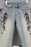 Floral Flare Jeans