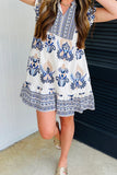 Boho Ruffle Sleeve Casual Dress