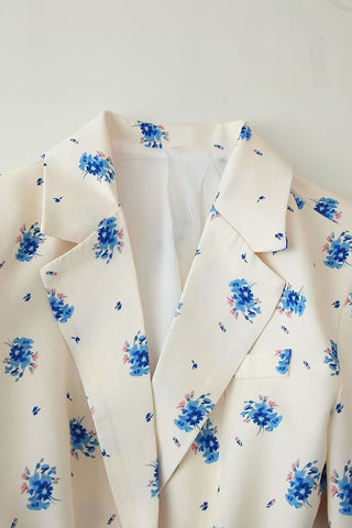 Floral Belted Blazer
