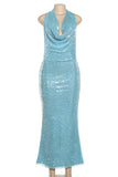 Sequin Halter Night Out Dress