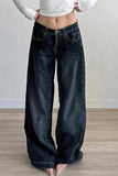 Wide-Leg Straight Jeans