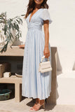 Button-Front Casual Midi Dress