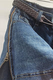 Trendy Layered Denim Skirt