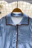 Striped Shirt with Belt Detail