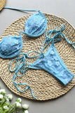 V-Wire Embellished Bikini Set