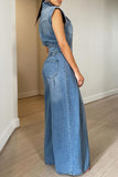 Sleeveless Wide-Leg Jumpsuit