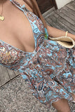 Halter Paisley Mini Dress
