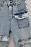 Utility Pocket Flare Jeans