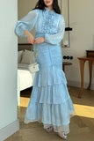 Tiered Ruffle Evening Gown