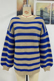 Striped Knit Pullover Sweater