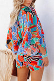 Floral V-Neck Tie-Waist Romper
