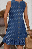 Polka Dot Denim Dress