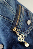 Stylish Button-Front Denim Vest