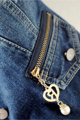 Stylish Button-Front Denim Vest