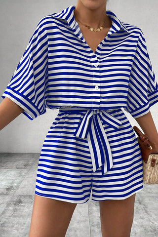 Striped Tie-Waist Romper