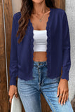 Scalloped Edge Button Cardigan